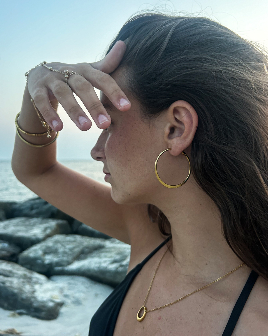 GWoram Designs Everyday Gold Hoop Earrings