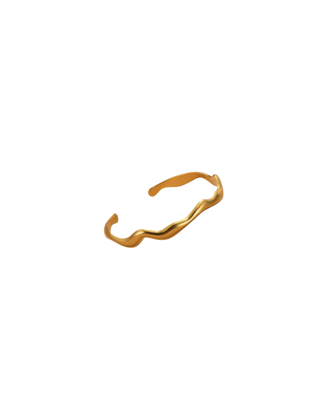 GWoram Designs Gold Chunky Wave Bangle Bracelet