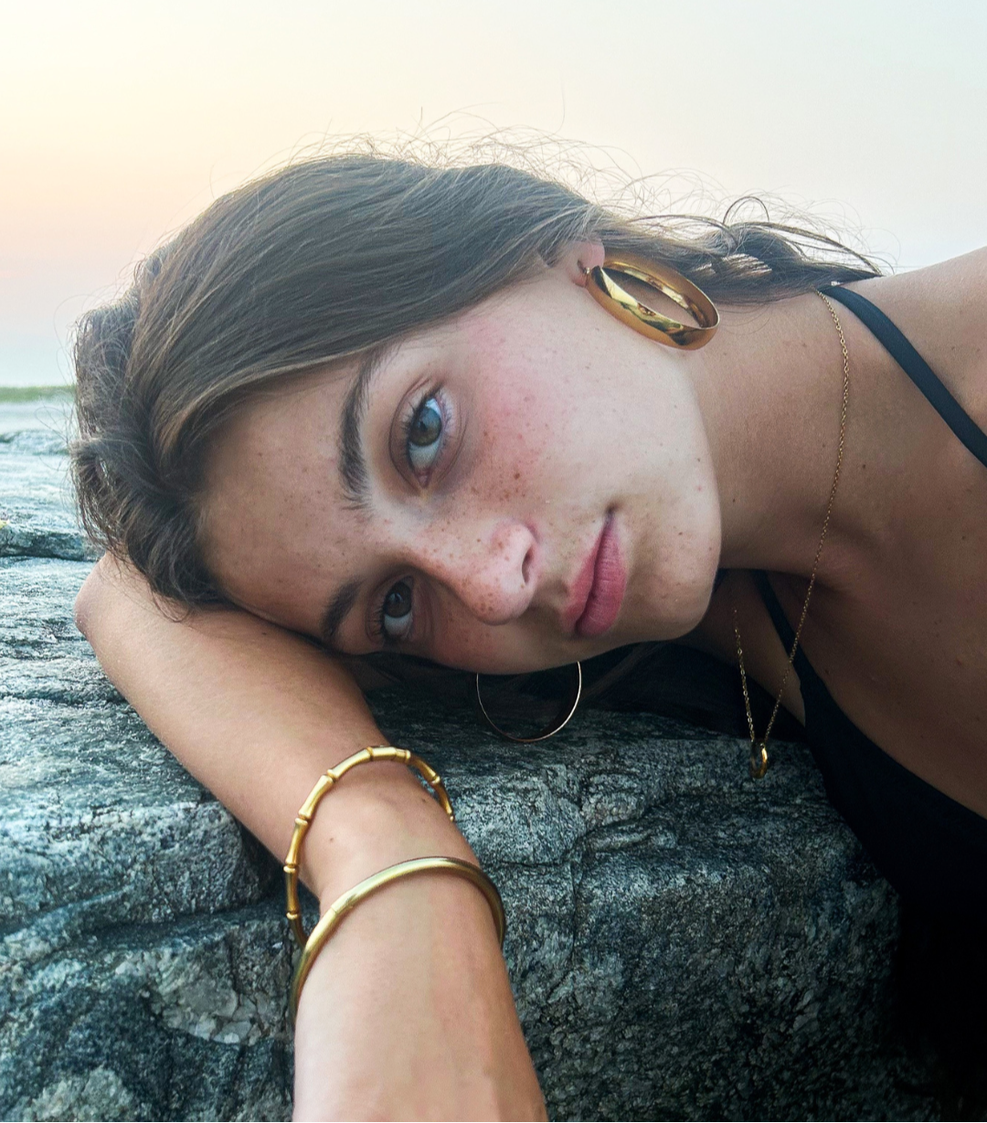 GWoram Designs Gold Plated Stainless Steel Hoop Earrings