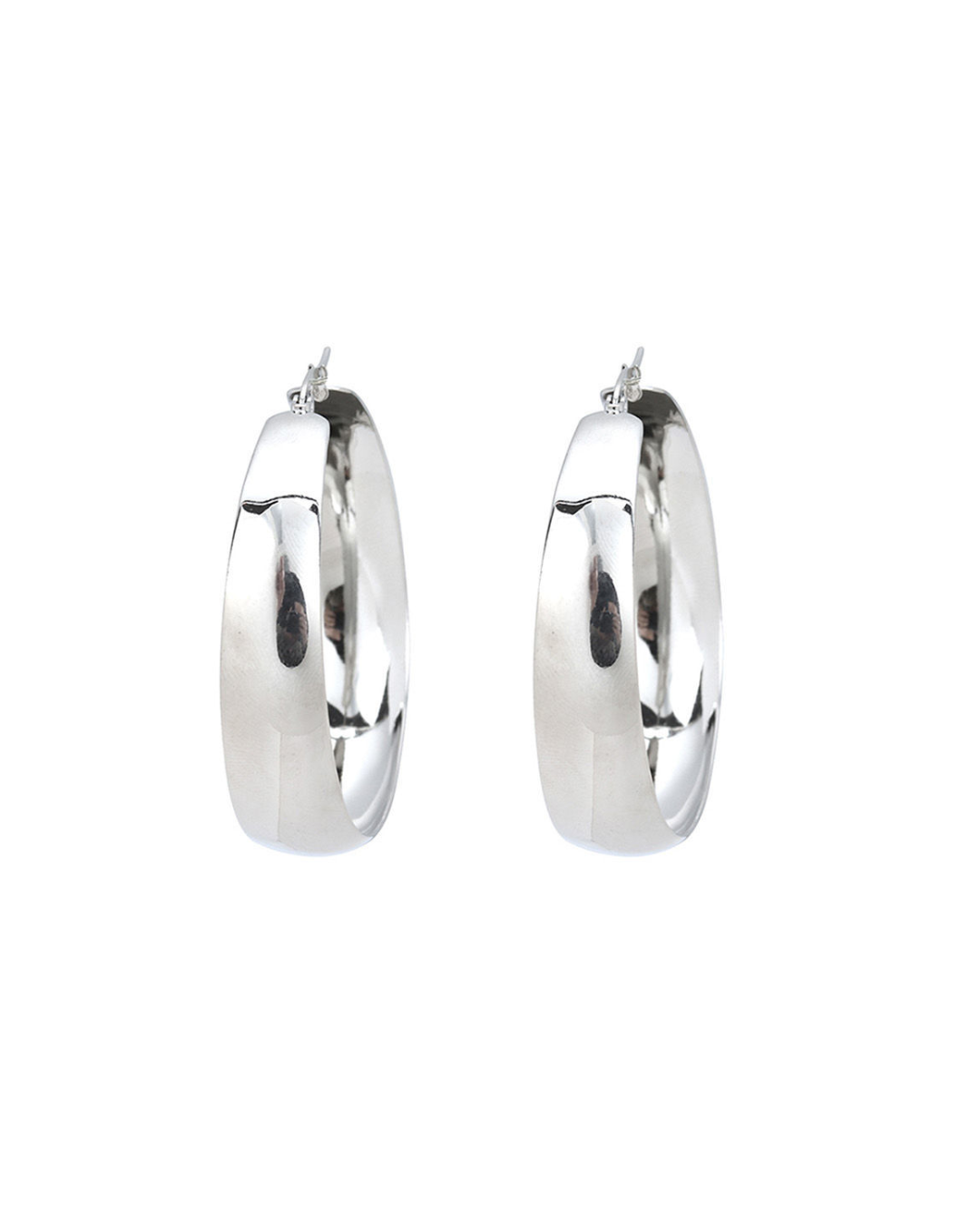 GWoram Designs Silver Plated Stainless Steel Hoop Earrings
