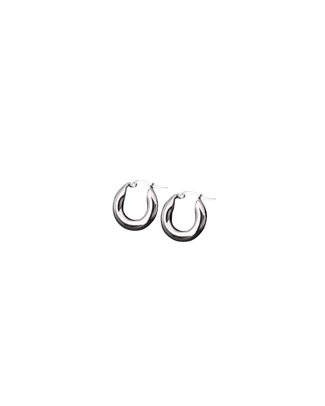 GWoram Designs Small Chunky Silver Hoops