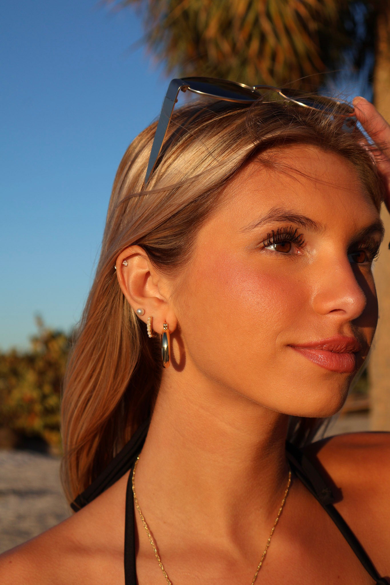 GWoram Designs Small Gold Chunky Gold Hoops
