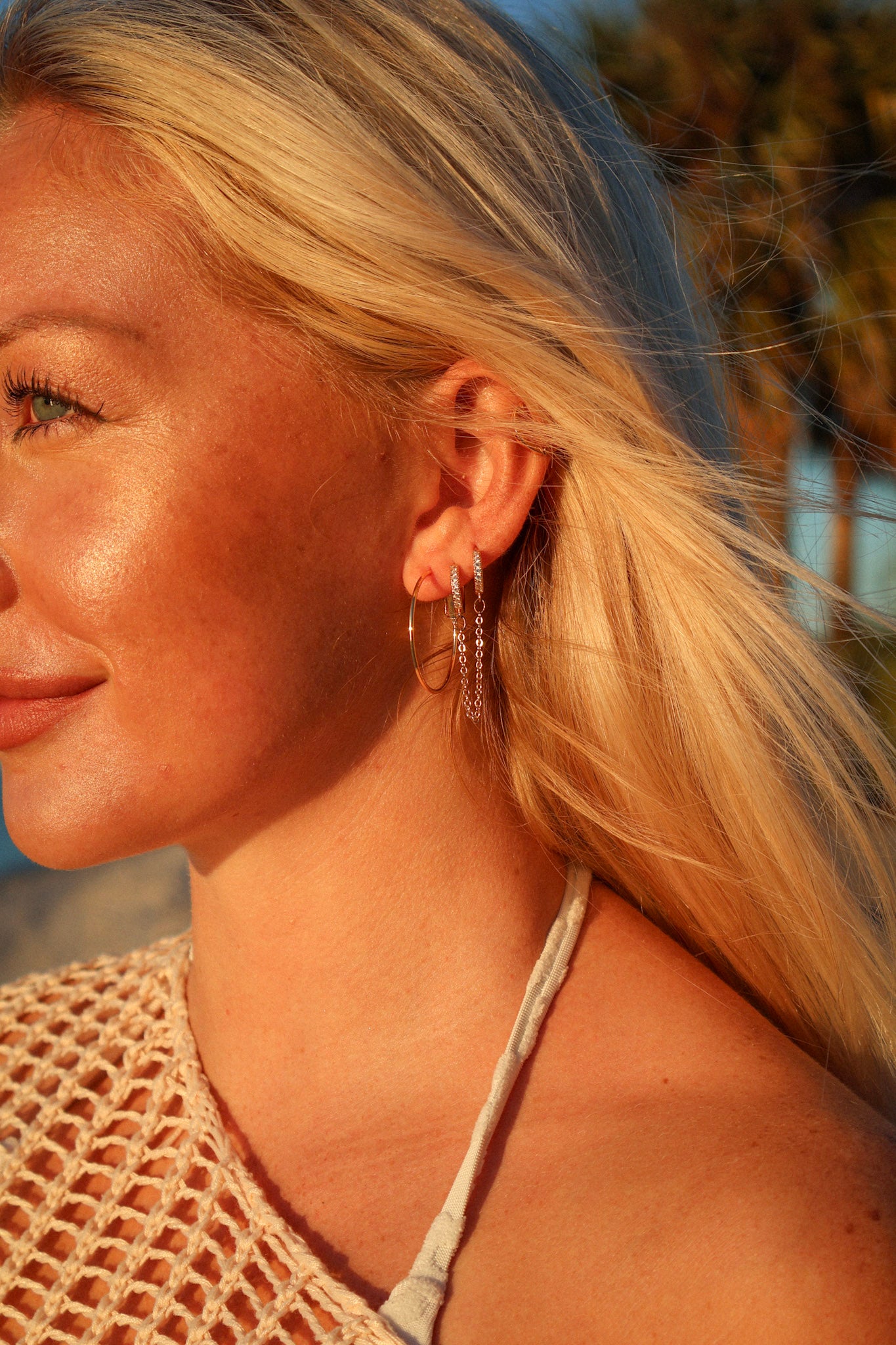 GWoram Designs Thin Gold Hoop Earrings