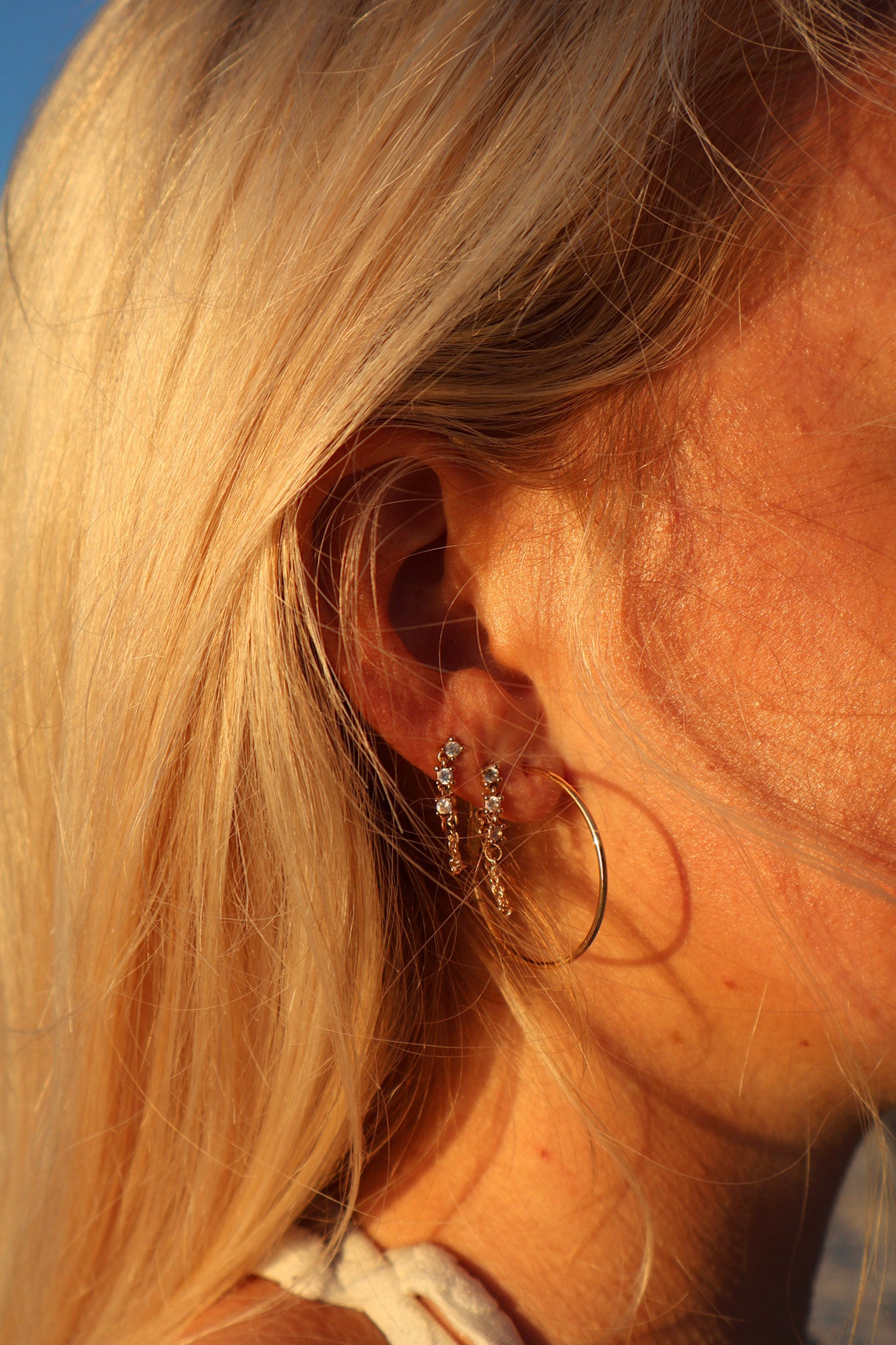 GWoram Designs Thin Gold Hoop Earrings